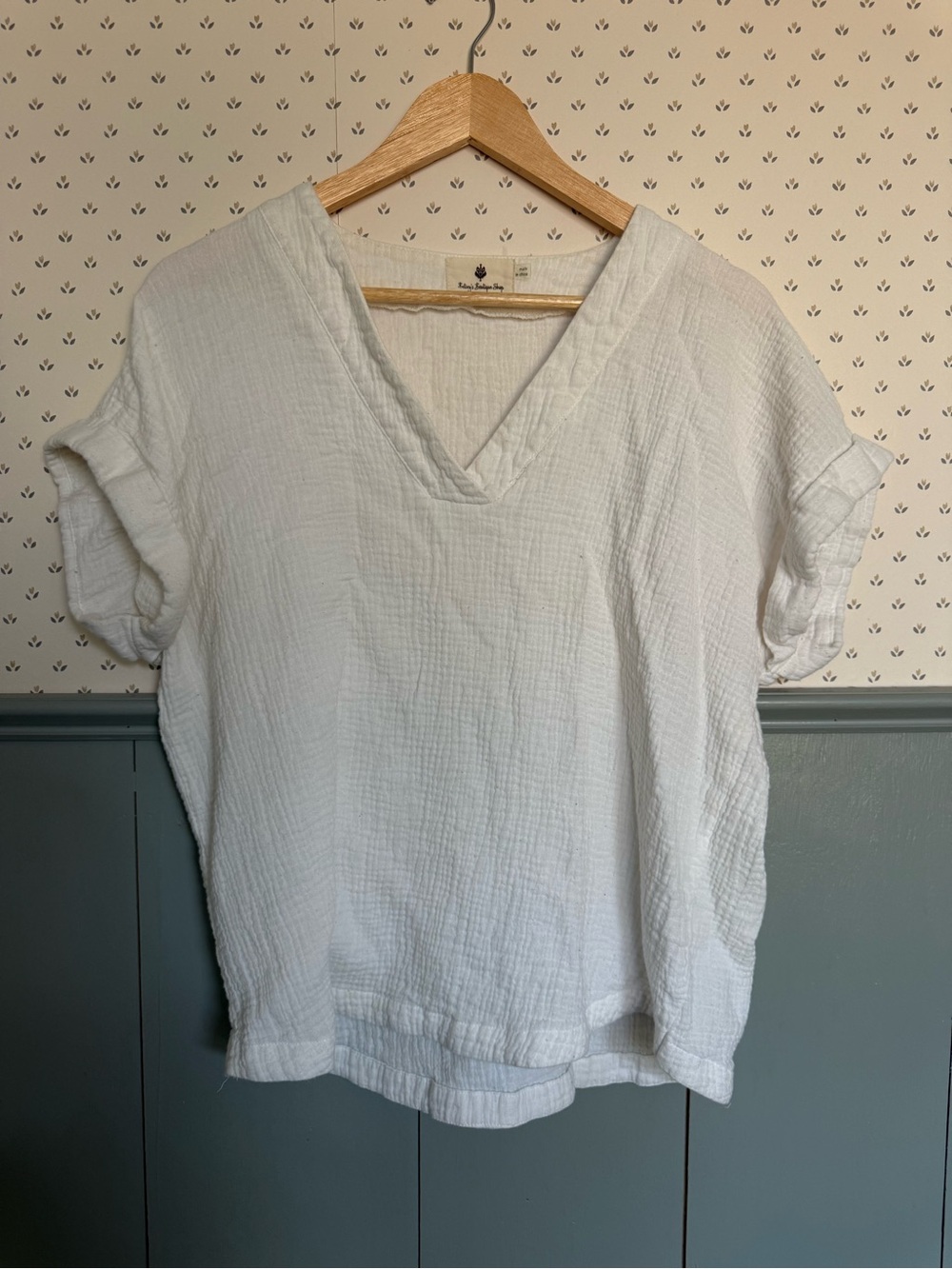 Cotton Gauze White Blouse